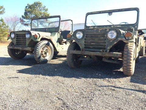 2x  M151a2 MUTT Jeeps; M416 Trailer Military Army Hmmwv M35a2 Deuce M939 na prodej