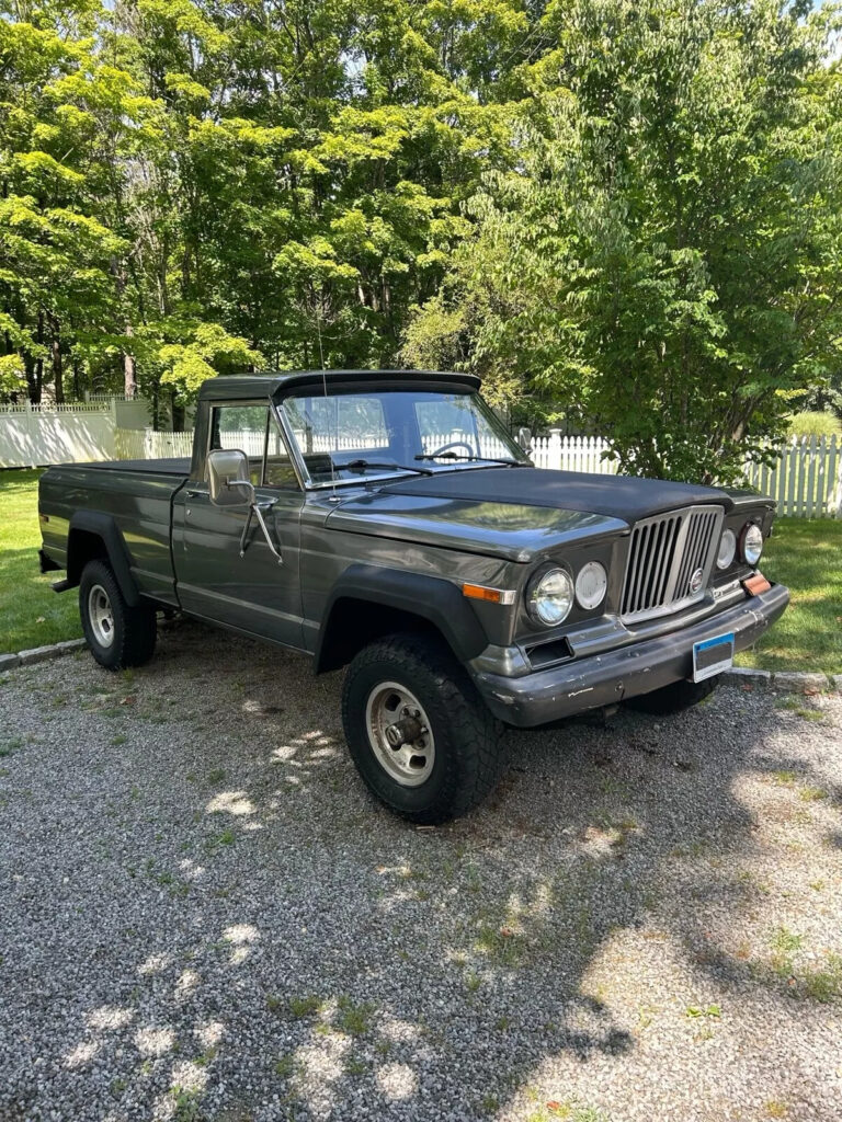 1979 Jeep J10 Black Bed Liner, Original Chrome