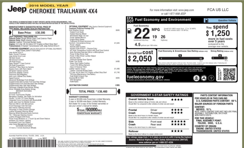 2016 Jeep Cherokee Trailhawk