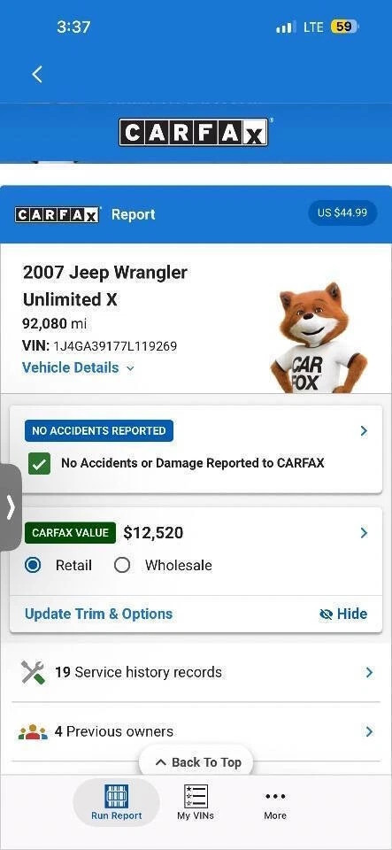 2007 Jeep Wrangler X 4×4 4dr SUV